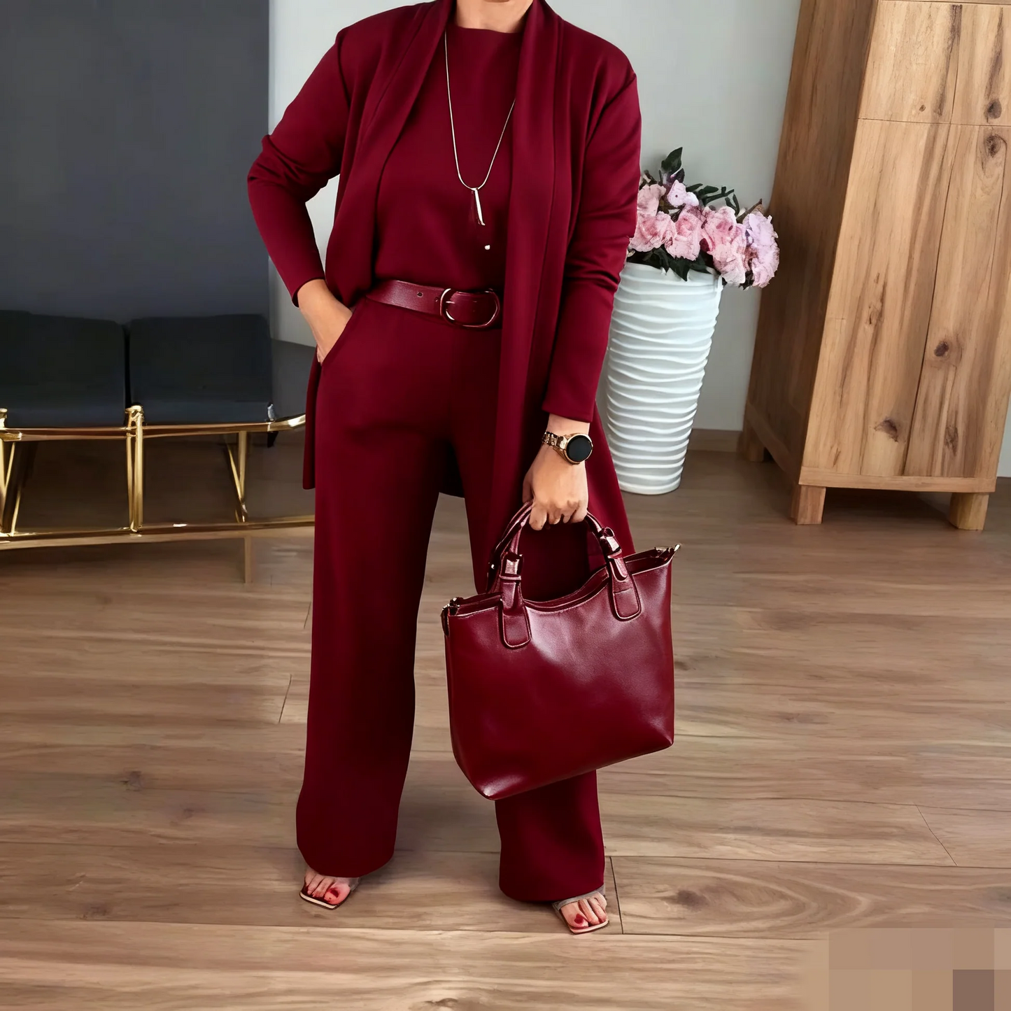 Sonja™ | 3-teiliges Cardigan-Set