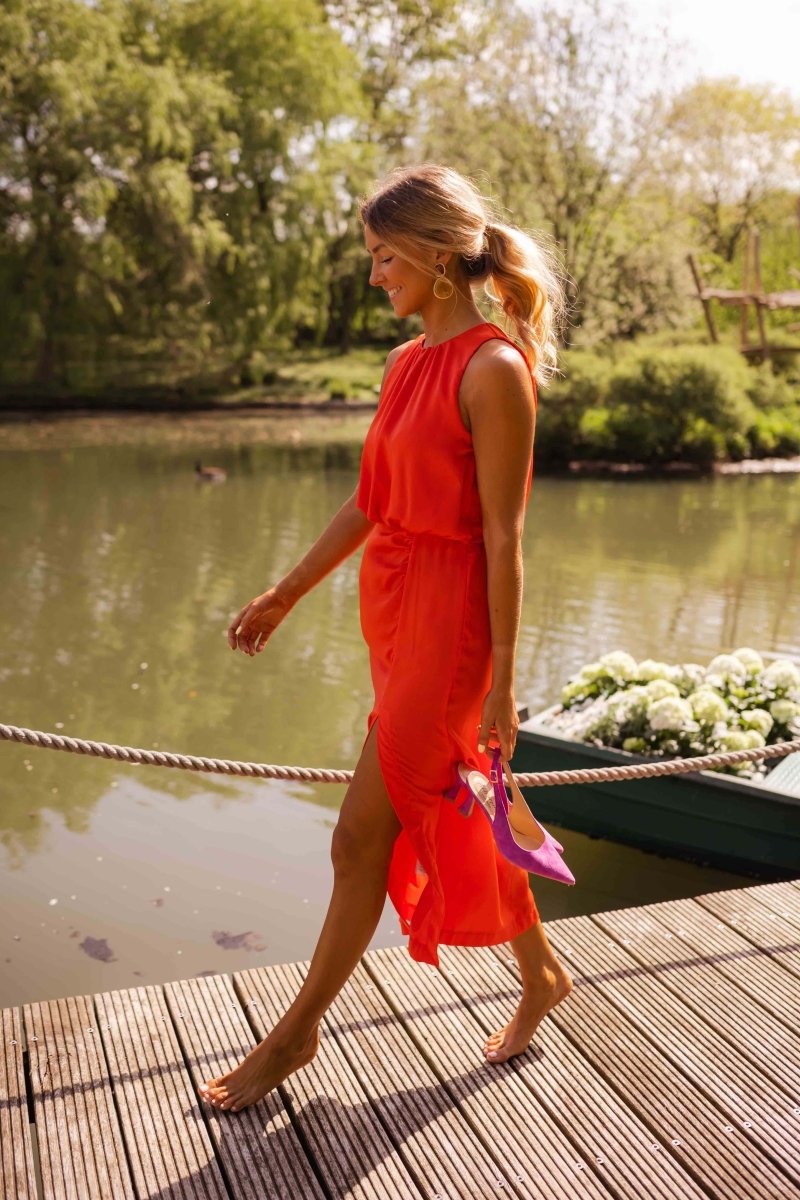 Irmela™ | Elegantes Midi-Sommerkleid