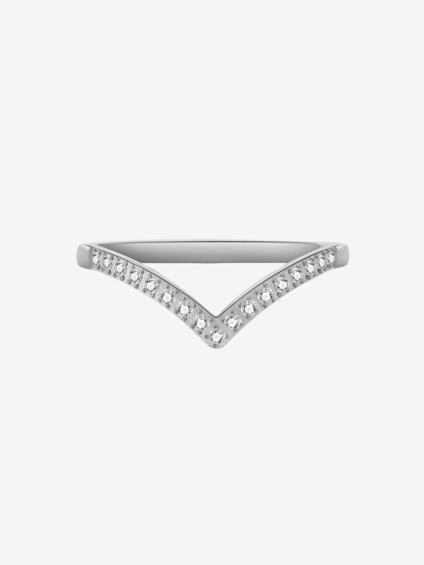 Strahlender V-Glanz Ring
