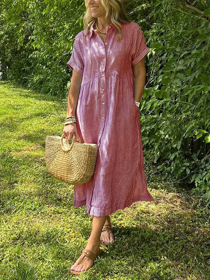 Nyssa™ | Elegantes gestreiftes Kleid
