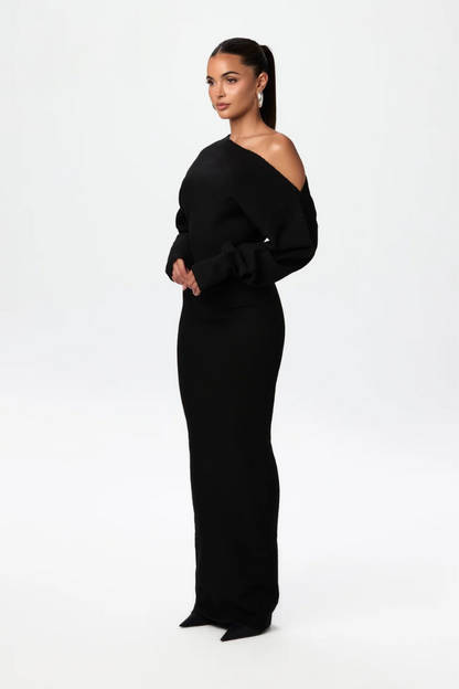 Fiara™ | Off-Shoulder Strickkleid