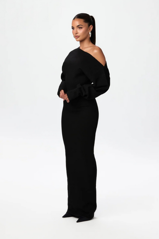 Fiara™ | Off-Shoulder Strickkleid