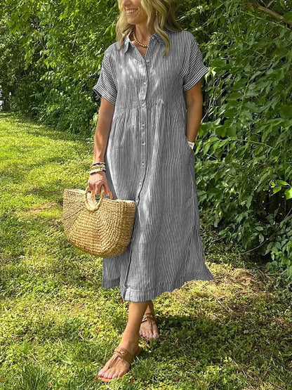 Nyssa™ | Elegantes gestreiftes Kleid