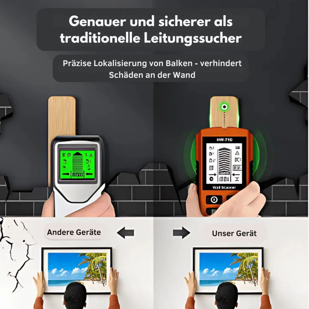 WallScan™ Pro – Multifunktionaler Metall-, Holz- & Kabeldetektor