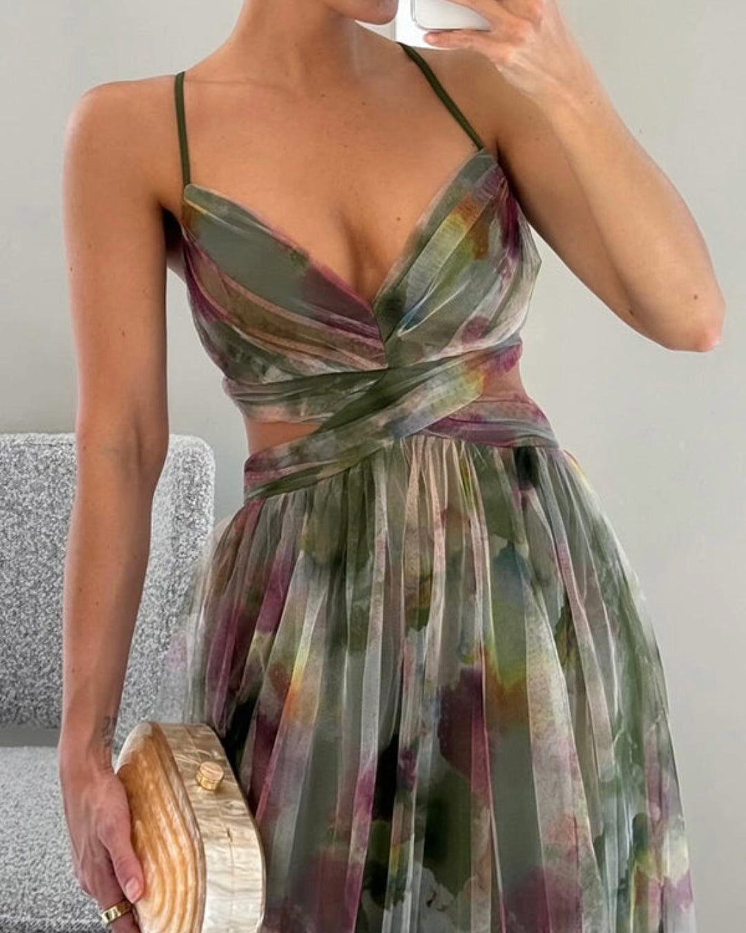 Marlene™ | Elegantes Maxikleid mit Blumendruck