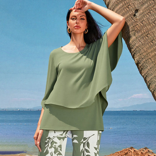 Norelia™ | Elegantes Damen-Set mit Musterhose