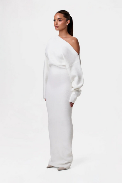 Fiara™ | Off-Shoulder Strickkleid