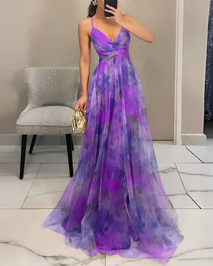 Marlene™ | Elegantes Maxikleid mit Blumendruck