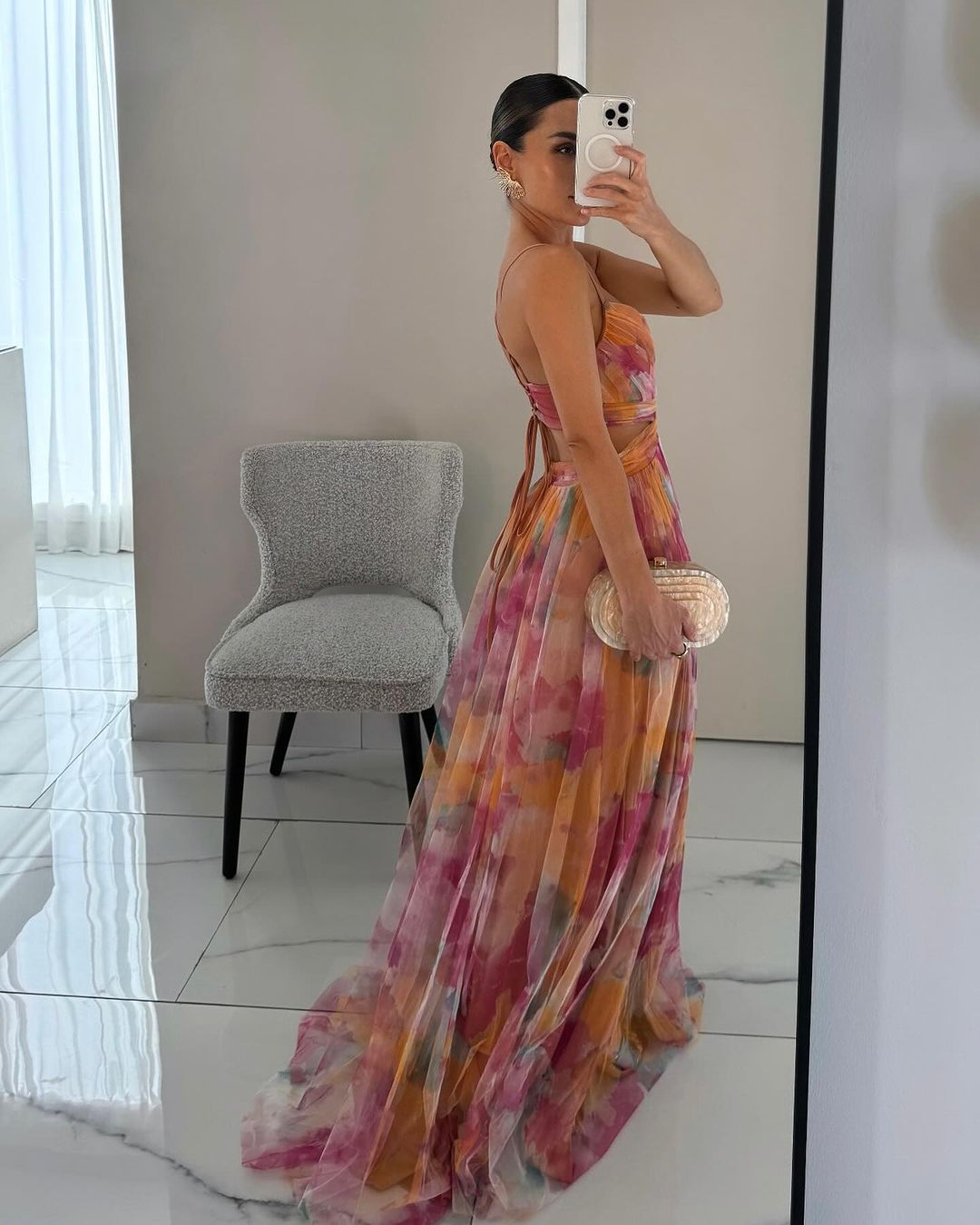 Marlene™ | Elegantes Maxikleid mit Blumendruck