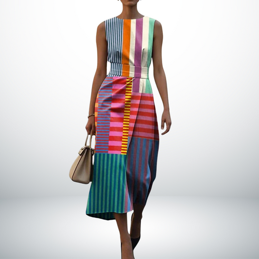 Jorinde™ | Midi-Kleid mit geometrischem Muster