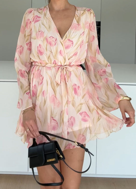 Laurel™ | Rosafarbenes Anmut-Kleid