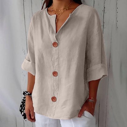 Gertrud™ | Stilvolle Oversize-Bluse aus Leinen
