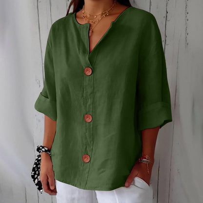 Gertrud™ | Stilvolle Oversize-Bluse aus Leinen