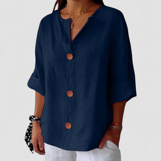 Gertrud™ | Stilvolle Oversize-Bluse aus Leinen
