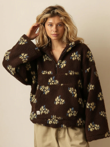 Karoline™ | Fleecejacke mit Blumenprint