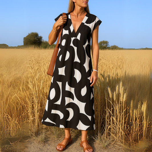 Gerda™ | Luftiges V-Ausschnitt Kleid
