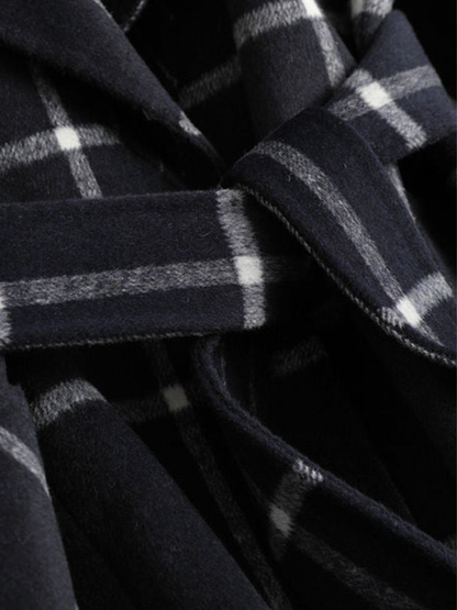 Josephine™ | Eleganter karierter Wollmantel