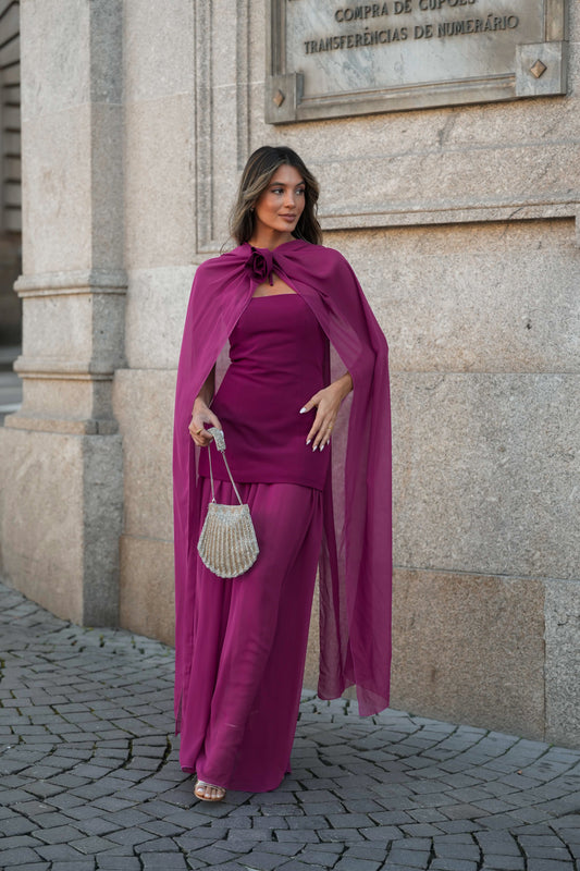 Isolde™ | Abendkleid mit fließendem Cape