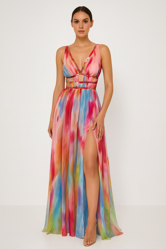 Freya™ | Bemaltes Maxikleid