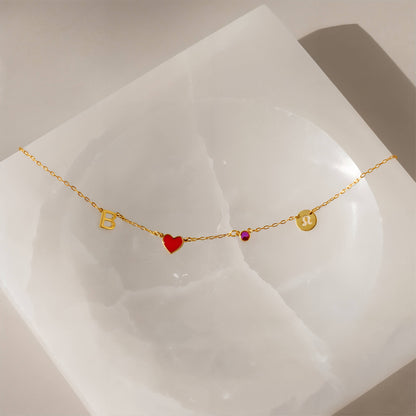 Personalisierte Herz-Kette