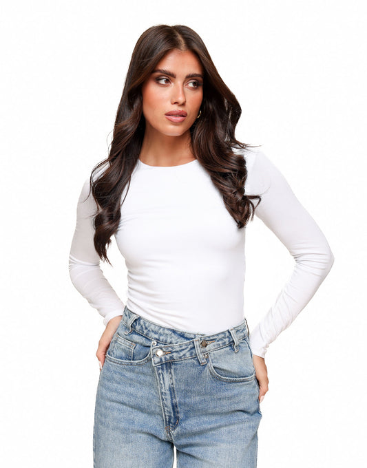 Traudl™ | Basic Langarm Top