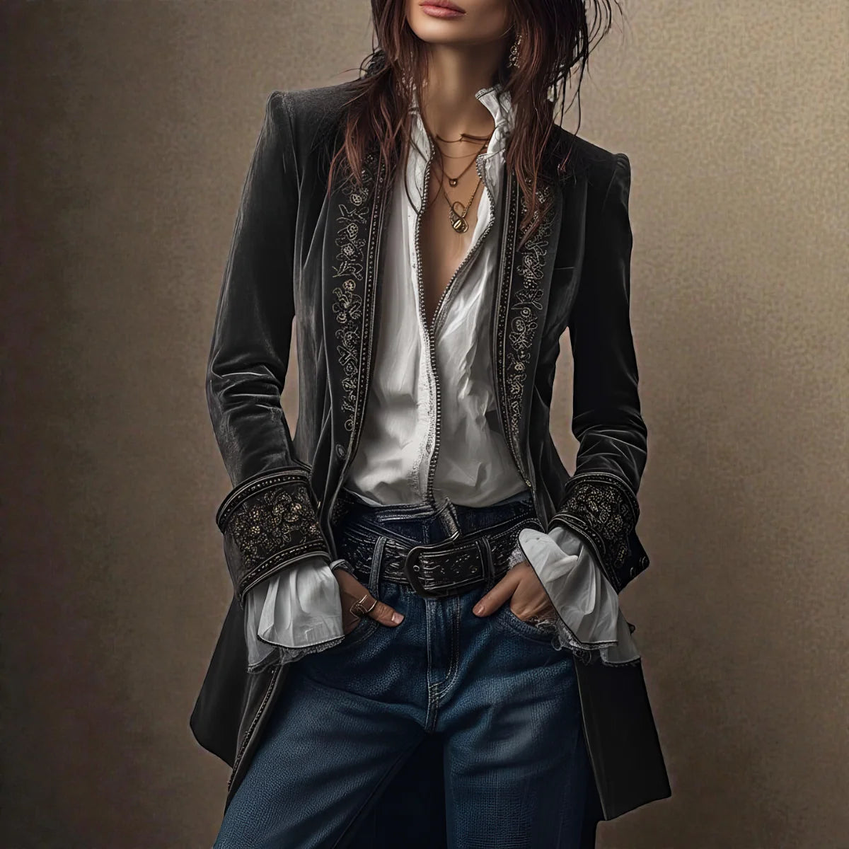 Helene™ | Elegante Samtjacke