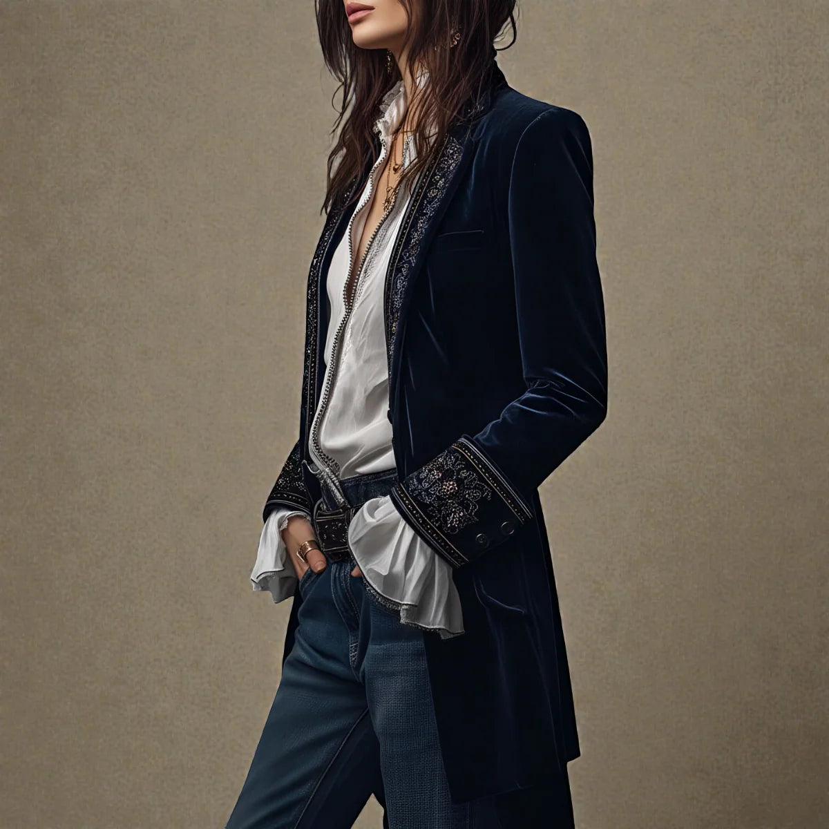 Helene™ | Elegante Samtjacke