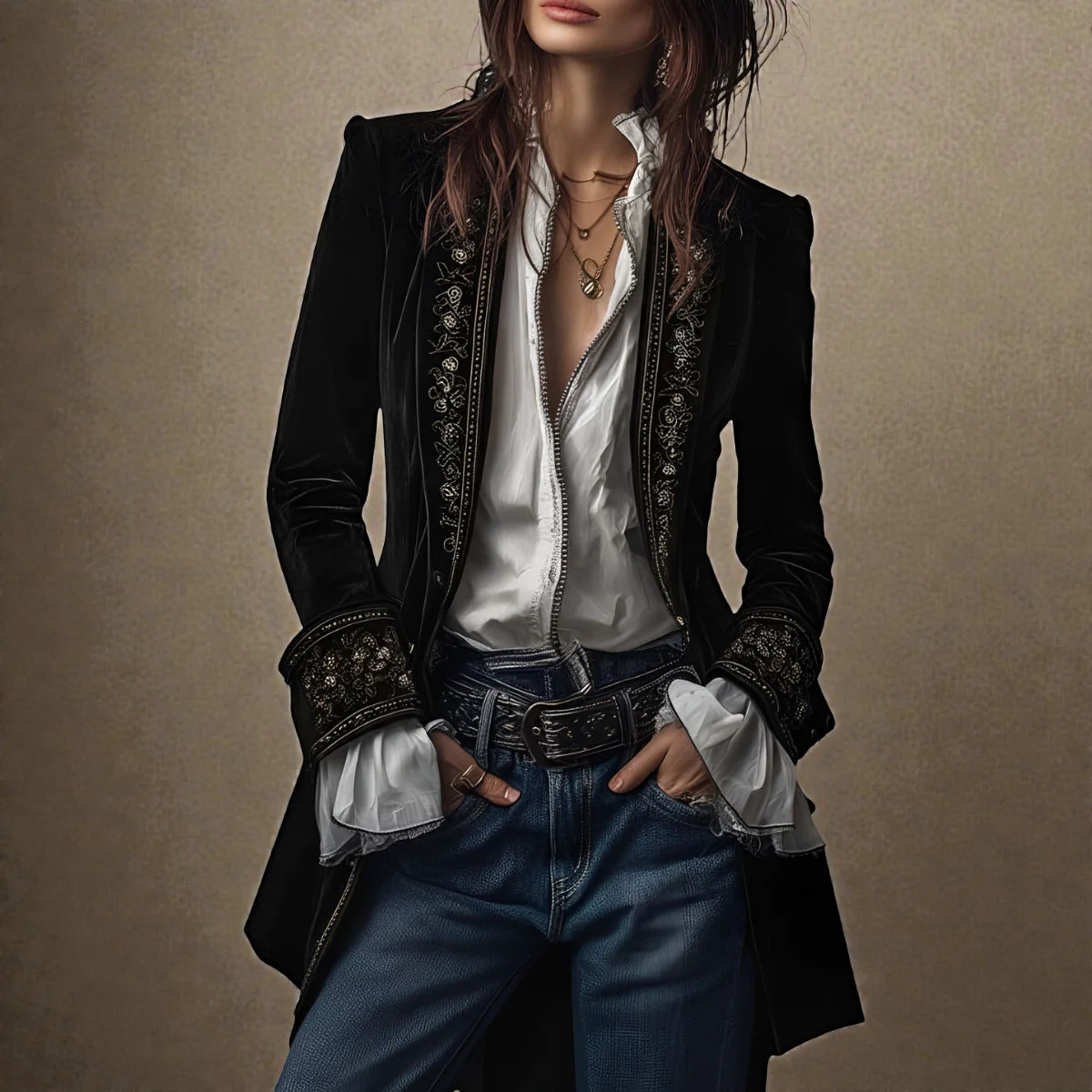 Helene™ | Elegante Samtjacke