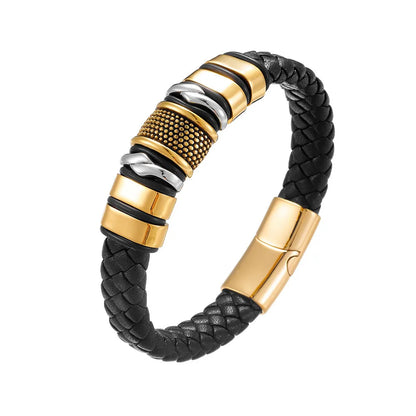 Klassisches, Rockinspiriertes Lederarmband