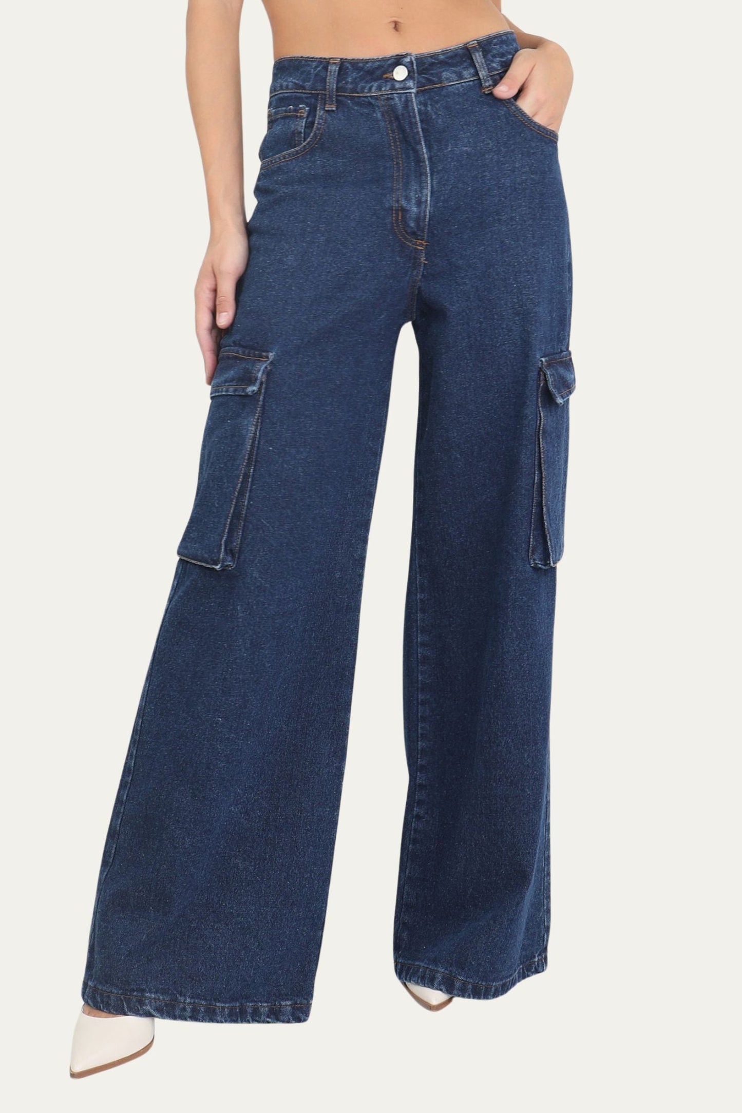 Ronja™ | Denim-Cargo-Jeans