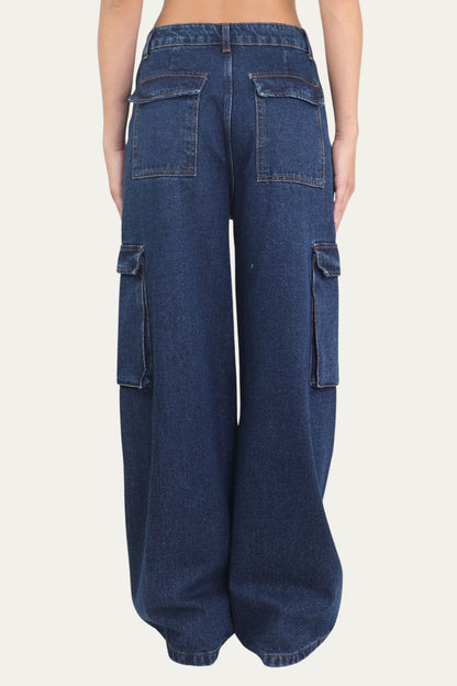 Ronja™ | Denim-Cargo-Jeans