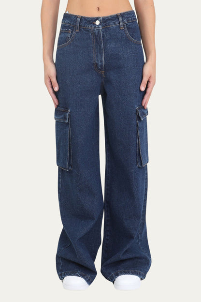 Ronja™ | Denim-Cargo-Jeans