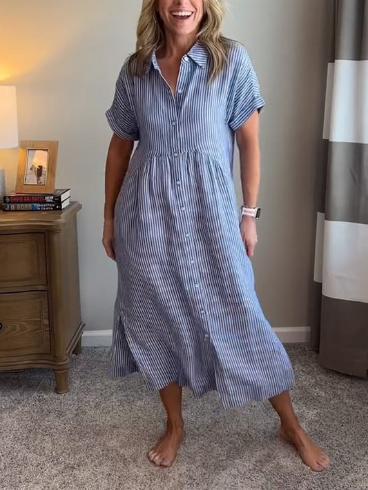 Dorothea™ | Zeitloses Streifenkleid