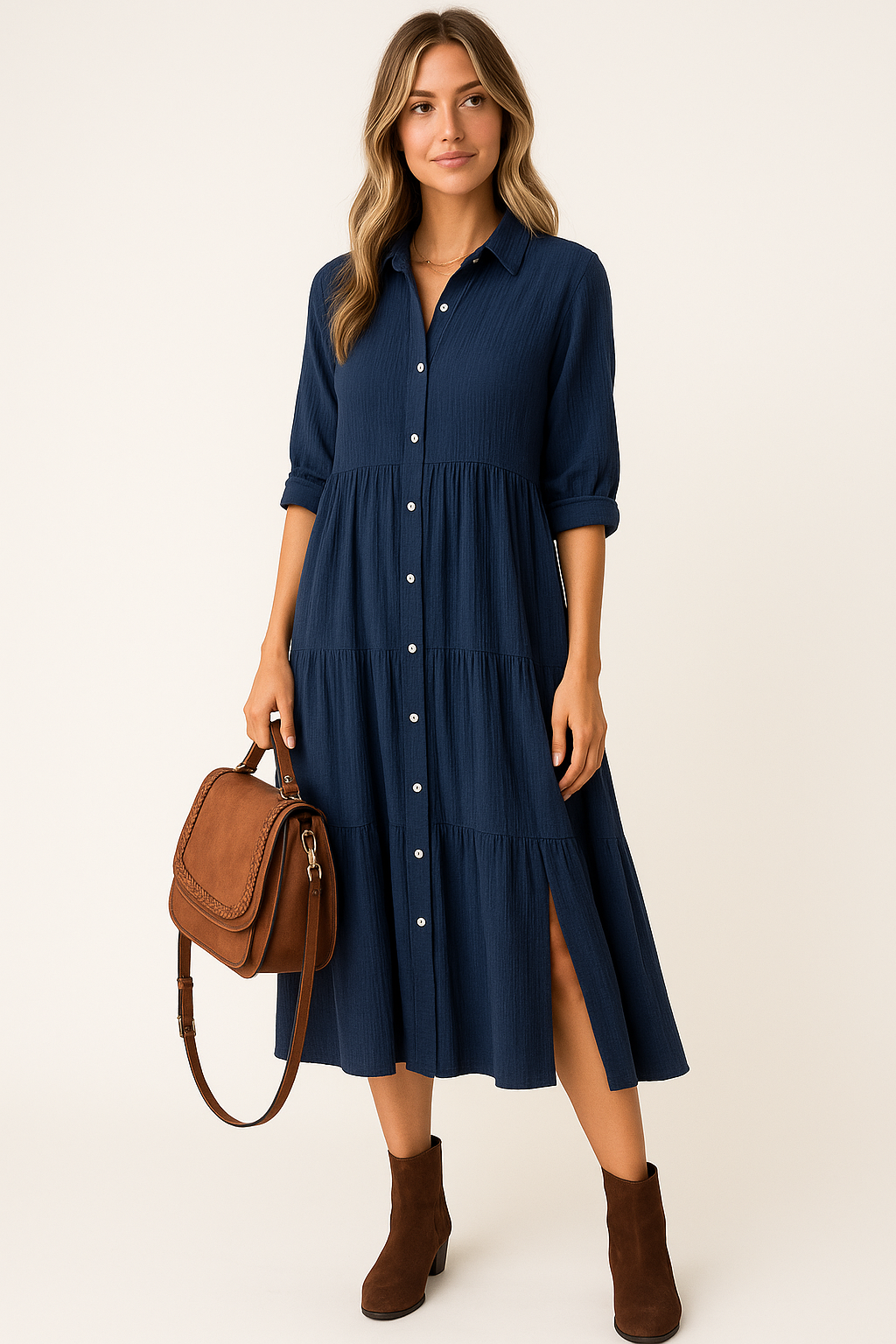 Luna | Luxuriöses Hemdkleid mit Rüschen