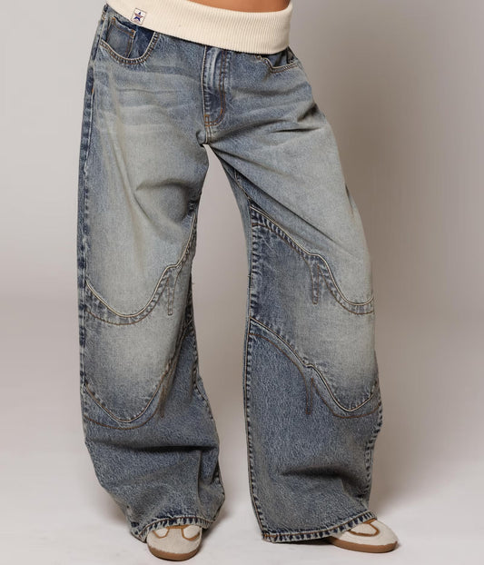 Jolanda™ | Tief sitzende Baggy-Jeans