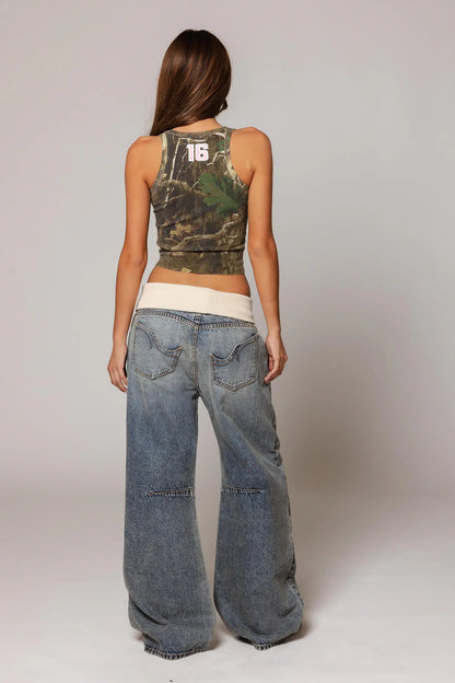 Jolanda™ | Tief sitzende Baggy-Jeans