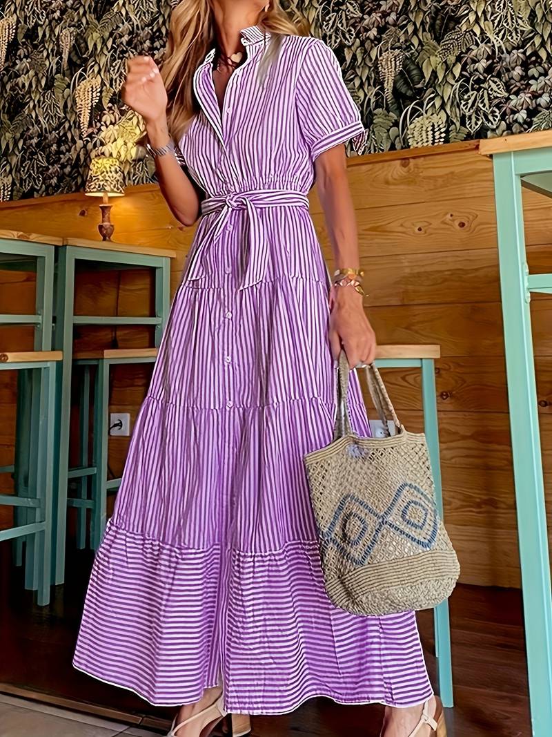 Lilly™ | Gestreiftes Eleganzkleid