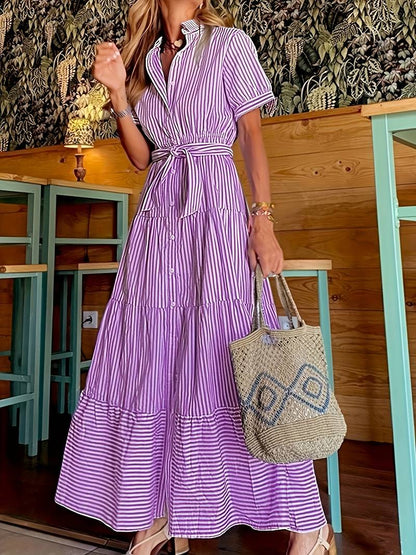 Lilly™ | Gestreiftes Eleganzkleid