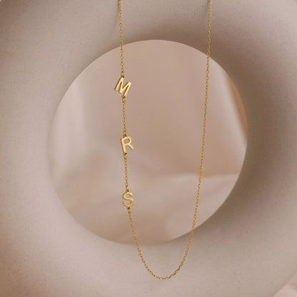 Personalisierte Buchstaben Kettenhalskette