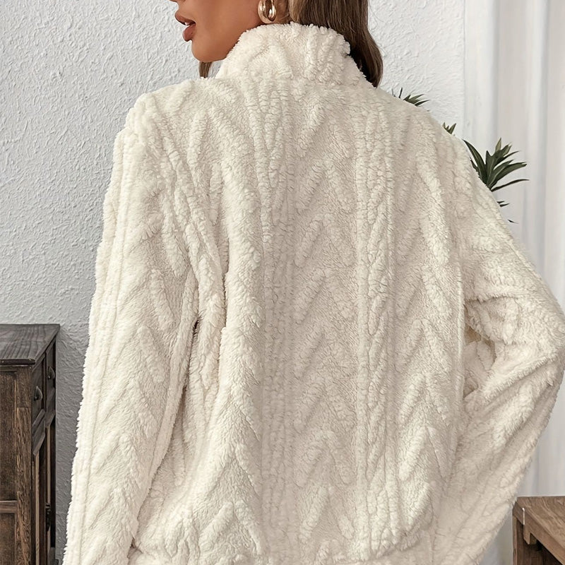 Evelina™ | Gemütliche Fleece-Jacke mit halbem Reißverschluss