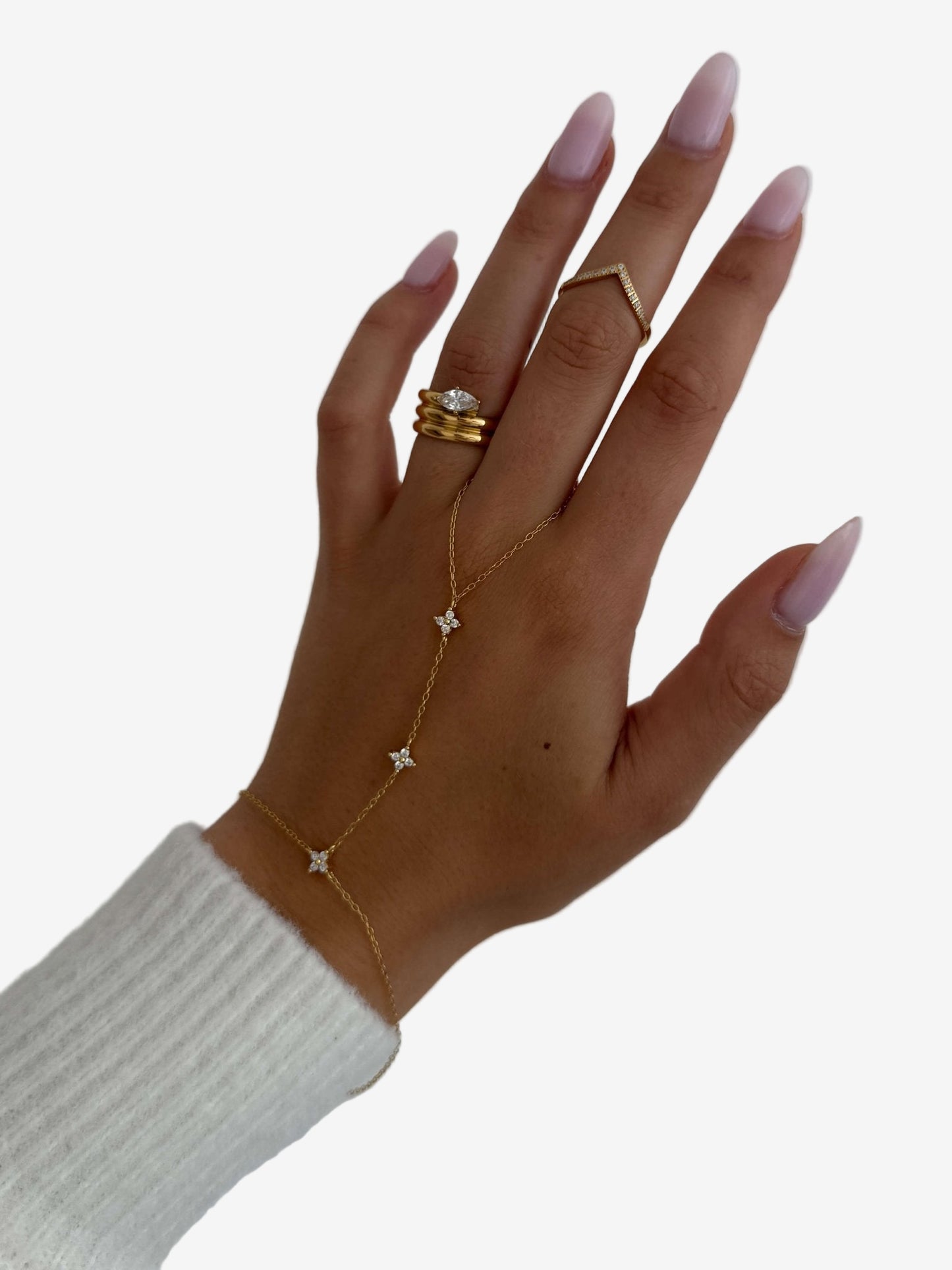 Strahlender V-Glanz Ring