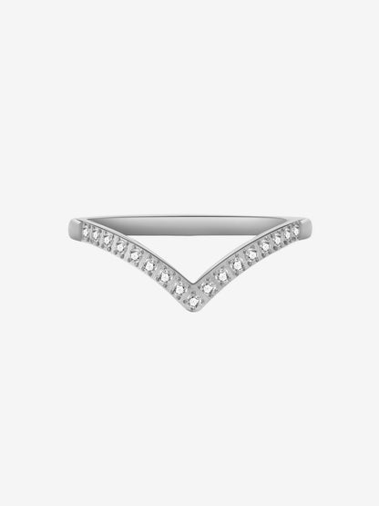 Strahlender V-Glanz Ring