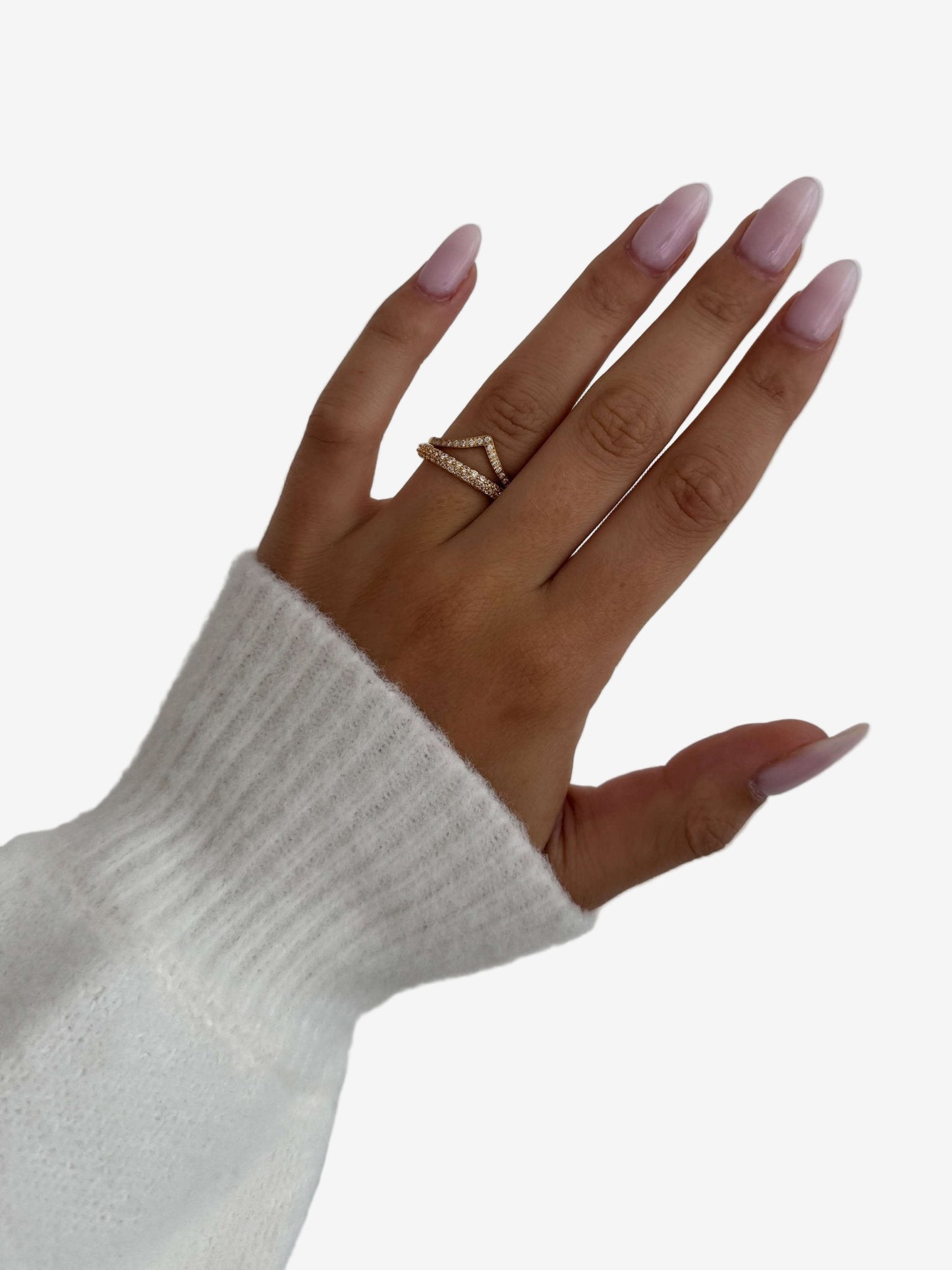 Strahlender V-Glanz Ring